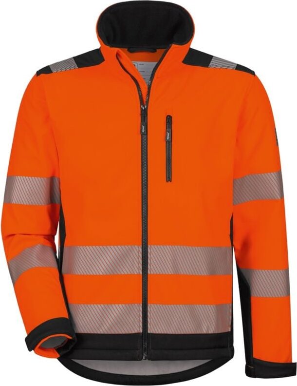 Thumbnail - Feldtmann - Elysee Warnschutz-Softshelljacke Dylan 22746 Gr. 3XL leuchtorange/schwarz
