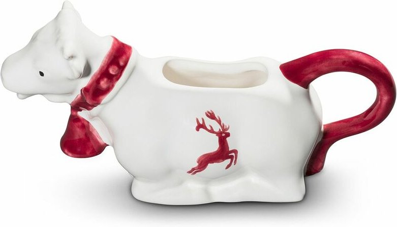 Gmundner Keramik - Bordeauxr. Hirsch, Milchkuh 0,16 Liter
