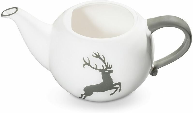 Gmundner Keramik Grauer Hirsch, Unterteil Teekanne 0,5 Liter