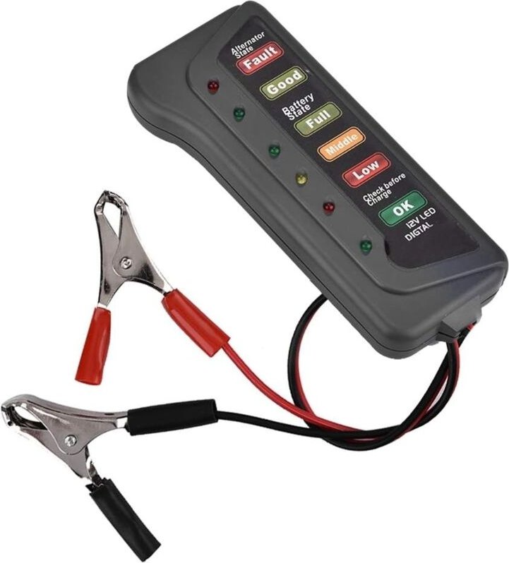 Dolaso - Batterie-Generator-Tester, 12-V-Batterietester, 12-V-Auto-Motorrad-Batterie-Lichtmaschinen-Lasttester-Analysato...