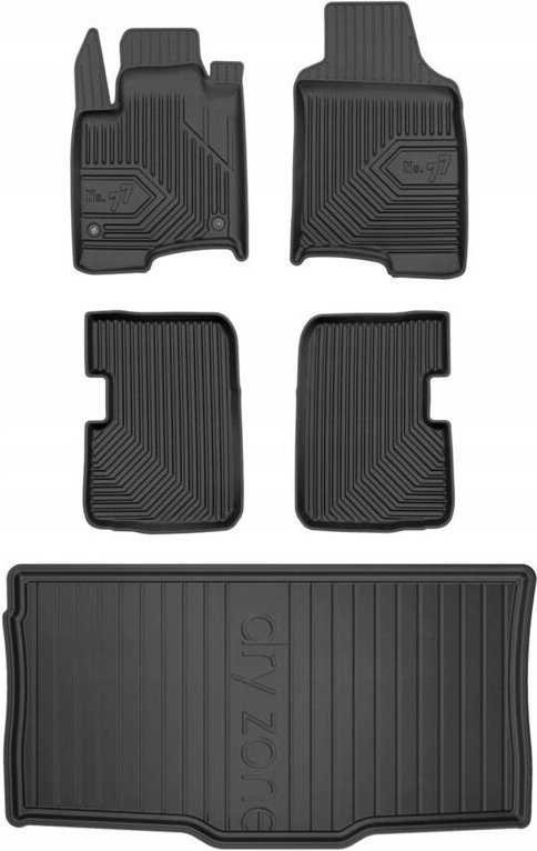 Thumbnail - SET 77 Fußmatten und Matten Fiat Panda 3 Schrägheck ab 2012-