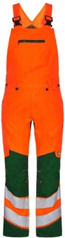 ENGEL Warnschutz Latzhose Safety Herren 3544-314 Gr. 64 orange/grün