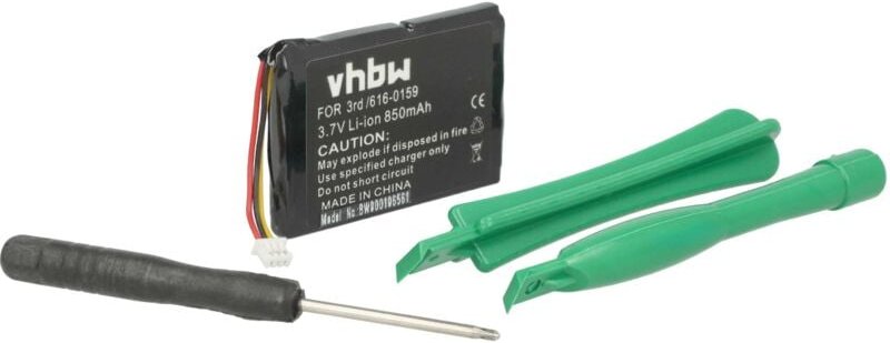 Vhbw - 1x Akku kompatibel mit Apple iPod M9244LL/A, M9245LL, M9244LLA, M9245LL/A MP3-Player Musik Player (850 mAh, 3,7 v...