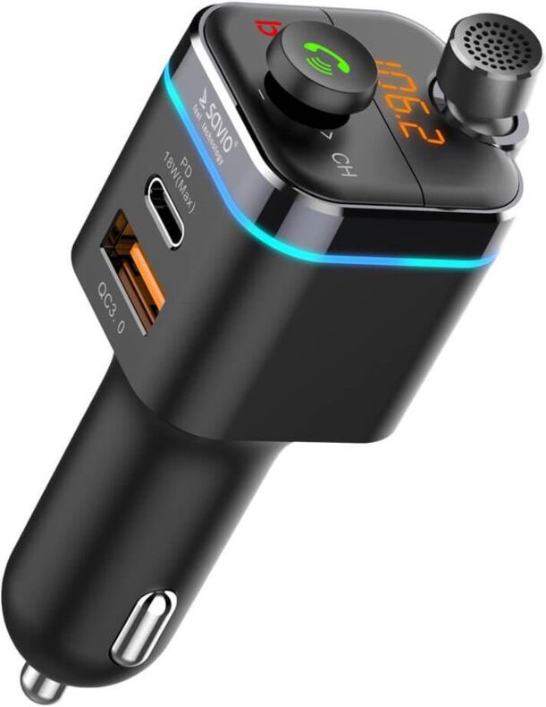 Savio TR-12 Sender FM 87,6 - 107,9 MHz Bluetooth Schwarz