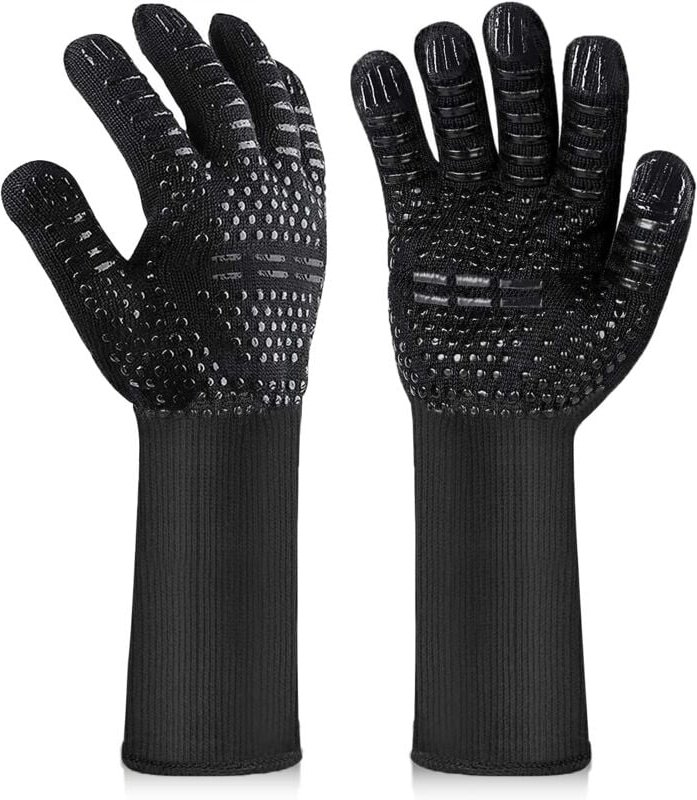 Thumbnail - Gotrays - Grillhandschuhe, hitzebeständige Ofenhandschuhe, hitzebeständige, rutschfeste Küchenhandschuhe für bbq, Grill,...