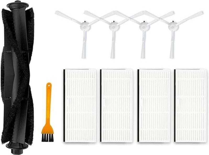 Kit de 10 brosses latérales principales pour aspirateurs Robots pour Ultenic pour T10, 1 Brosse Rouleau Principale, 4 fi...