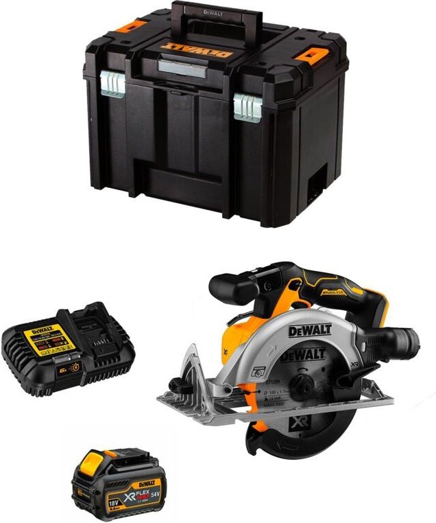 Thumbnail - Handkreissäge DeWALT DCS565T1 (1 x 54V/18V 6,0 Ah + DCB116 + TSTAK VI)