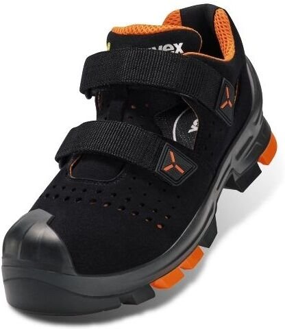 Uvex - 2 Sicherheits-Sandale gelocht Gr.39 W11 S1PL esd sr schwarz/orange 6500.2