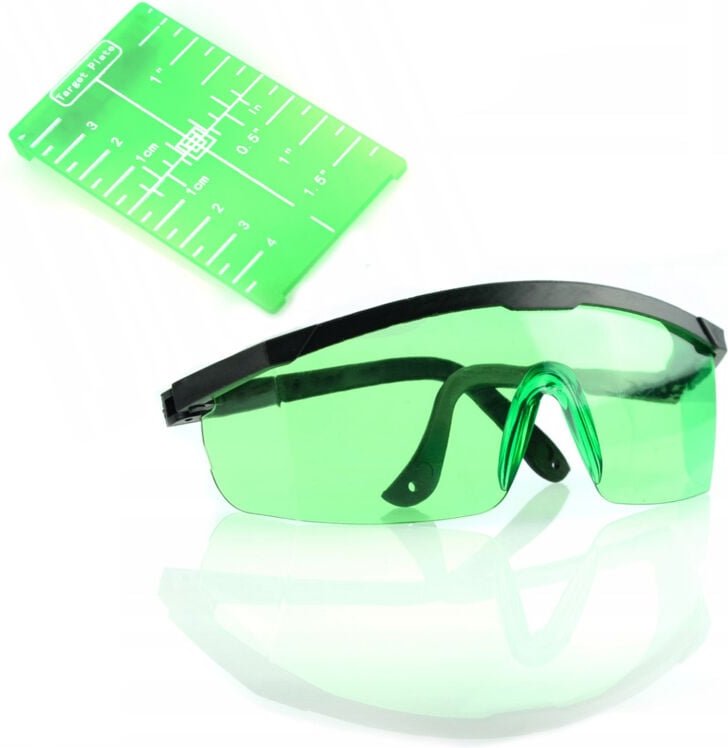 Rosfix Grünes Zifferblatt zum Ablesen der Laser-Füllstandsmessung + Grüne Laserschutzbrille Rosfix 1 Stk.