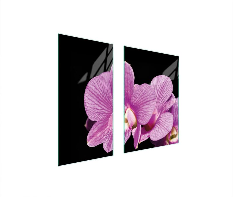 Glasschutzplatte 75x52 Orchidee