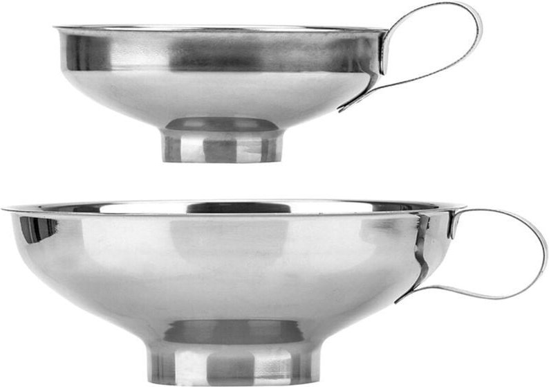 Edelstahl-Embudo für Mermeladas (2 Einheiten) Embudo de cocina für den Transport von Flüssigkeiten, Aceites, Polvos, Fri...