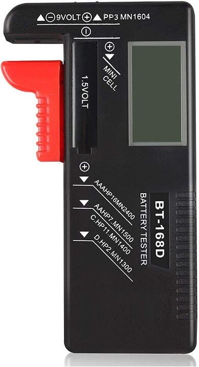 Aougo - Digitaler Batterietester, universeller Heimbatterietester für aaa aa cd 9V 1,5V Knopfzellenbatterien