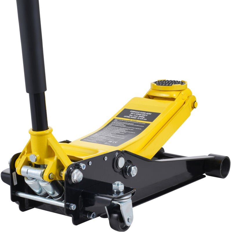 2 Tonnen Hydraulischer Wagenheber mit niedrigem Profil, Schnellhub mit Doppelkolben, Iron Racing Wagenheber, Hubbereich ...