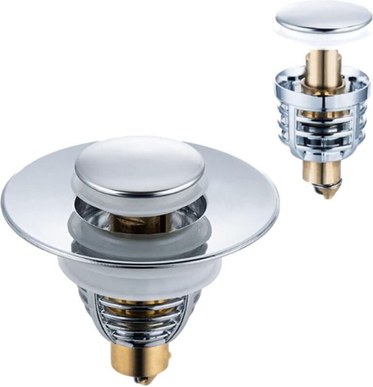 Universal-Ablaufstopfen aus Edelstahl mit 2 Dichtungen für Spülbecken