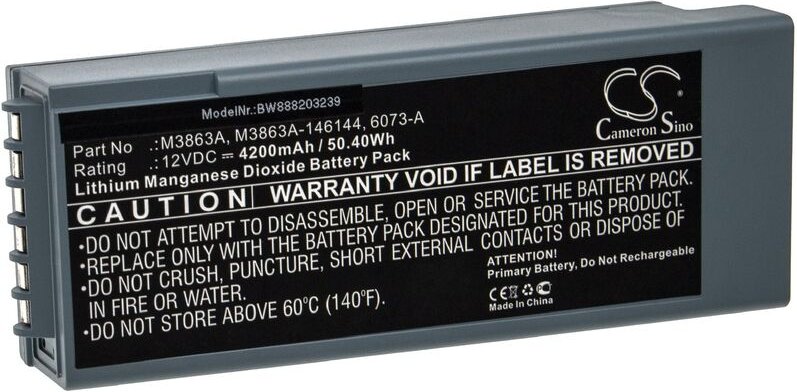 Vhbw - Batterie Ersatz für Philips M3863A-146144, M6462, M6463, M6474 für Medizintechnik (4200mAh, 12V, Li-MnO2)