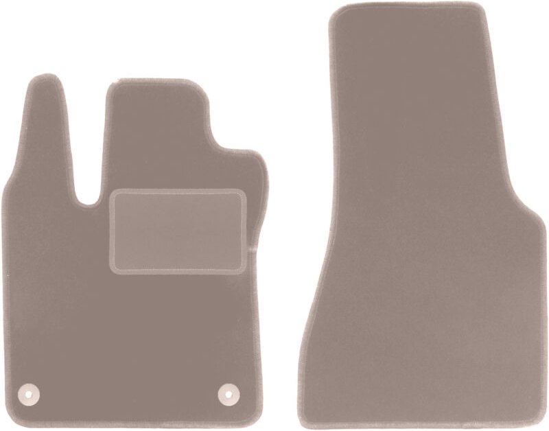 Beige Veloursmatten für: Smart Fortwo III Schrägheck (2014-2020)