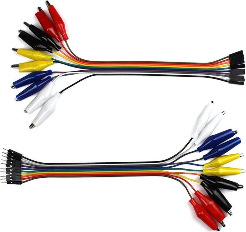 Thumbnail - Dolaso - Steckplatinen-Überbrückungskabel mit Krokodilklemmen – Überbrückungskabel von Gator auf Stecker und Buchse, Mes...