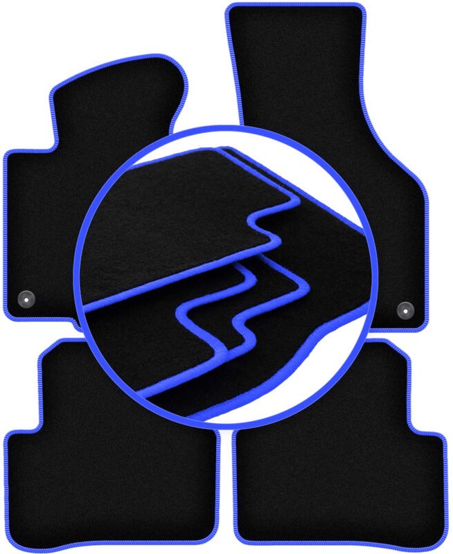 CARLUX-BLUE Autofußmatten für: Volkswagen Passat CC Coupé (2008-2012)