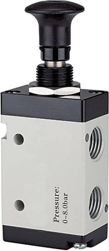 5/2-Wegeventil, Druckknopfbetätigung, »3L«, g 1/4, 1300l/min - Riegler