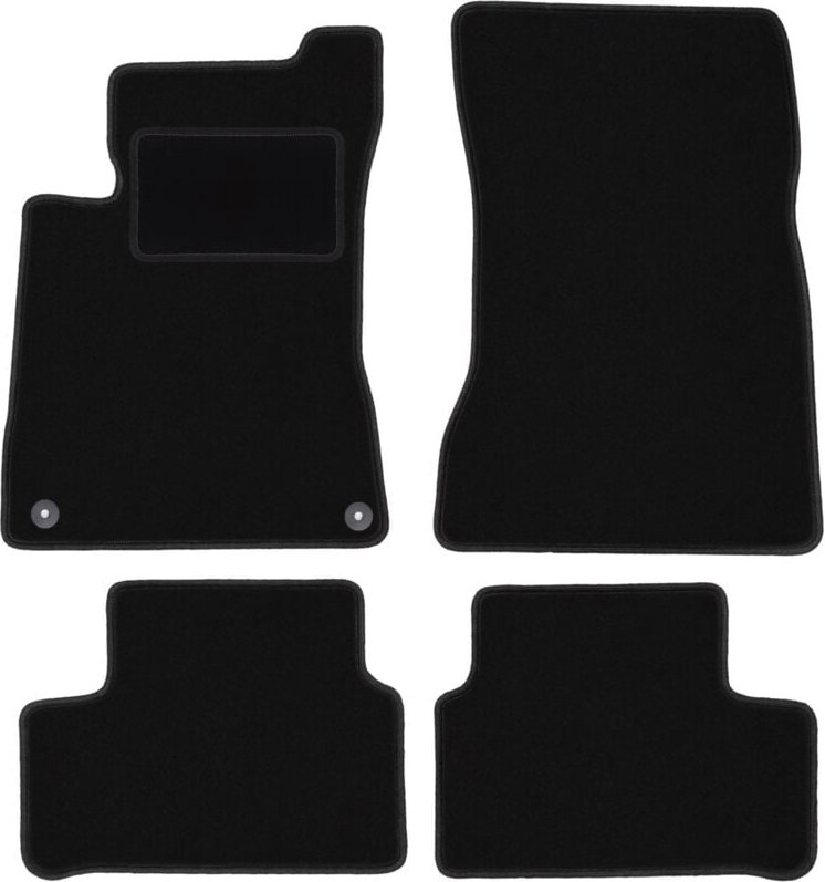 Schwarze Veloursmatten für: Mercedes B W247 Minivan (2018-)