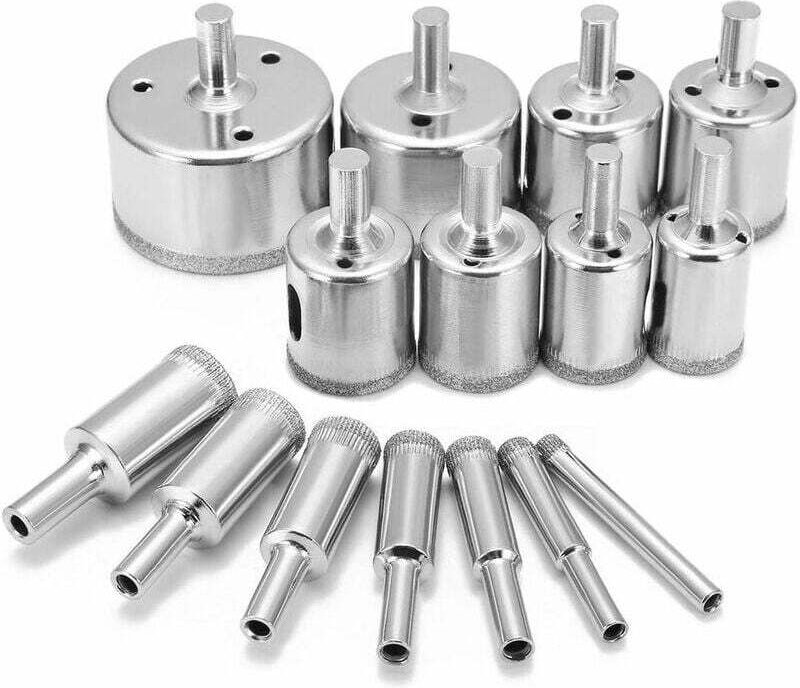 Shining House - Bohrer für empfindliche Materialien, 15 Stück, Diamantbohrer, Bohrer, Lochsägen, Lochsägen, Diamant-Loch...