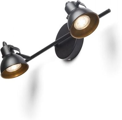 Wandleuchte rosita ii schwarz/gold 230V led GU10 2x9W