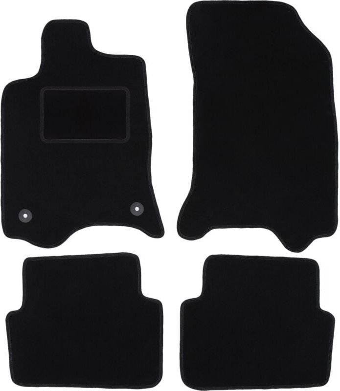 Schwarze Veloursmatten für: Renault Laguna II Kombi, Liftback (2001-2007)