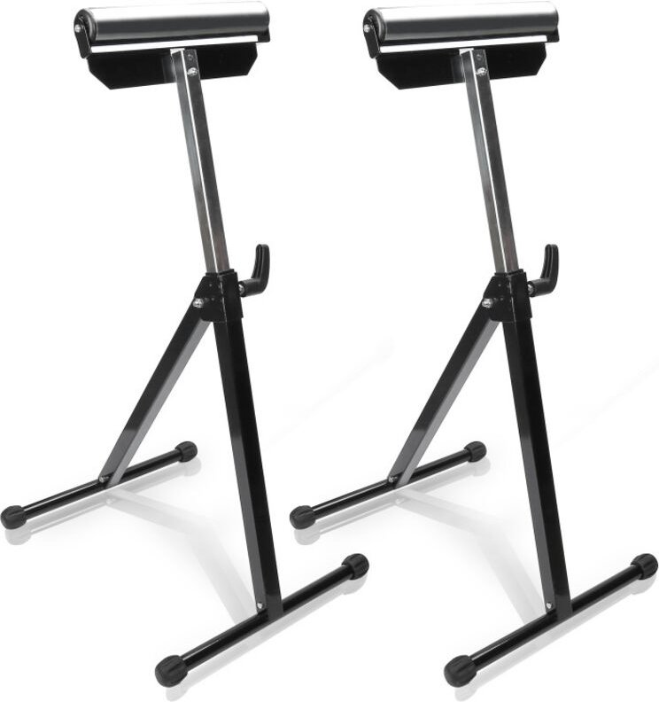 2X Rollenbock Höhenverstellbares Arbeitsbock bis 60 kg Metall Rollenständer 68-108cm - Swanew