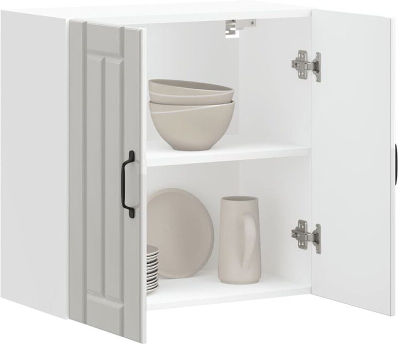 Küchen-Hängeschrank Lucca Hochglanz-Weiß Holzwerkstoff Vidaxl