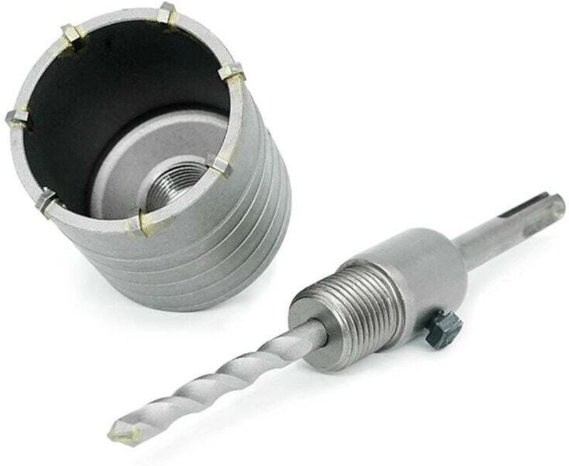 UlisemLochsäge für Beton, Marmor, Ziegel, Stein, Mauerwerk - Hartmetall-Lochsäge mit Adapter und 8 x 110 mm Zentrierbohr...