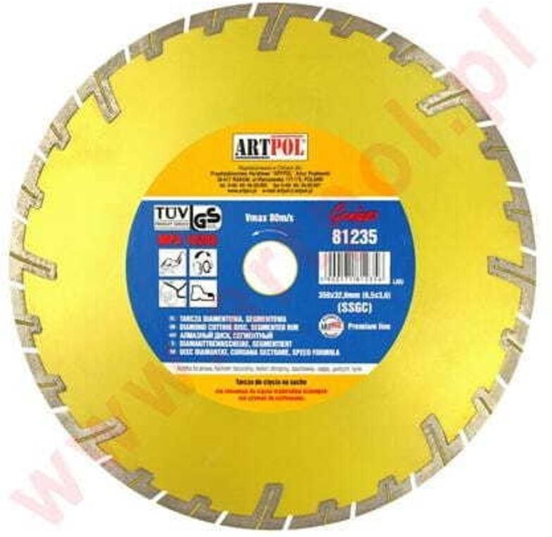 DIAMANTSCHEIBE 230 x 22,2 mm SEGMENTIERT SCHNELL UND TIEF SCHNEIDEN /AR