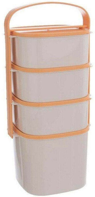 Northix - Lunch box with four containers and handles for easy transport