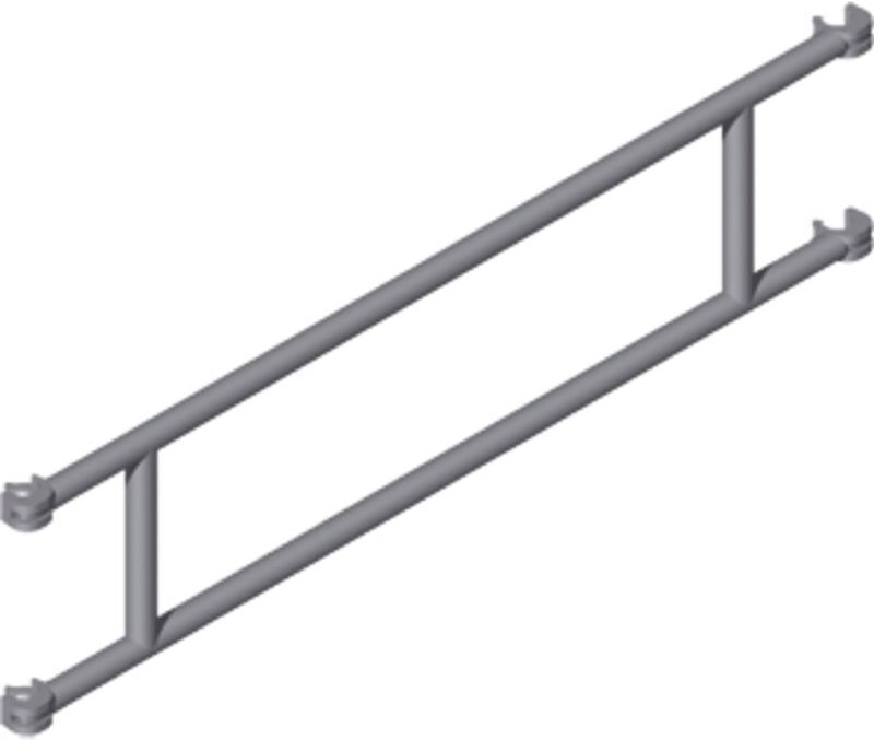 Zarges Geländer für Gerüste, Gerüstlänge 2,50m