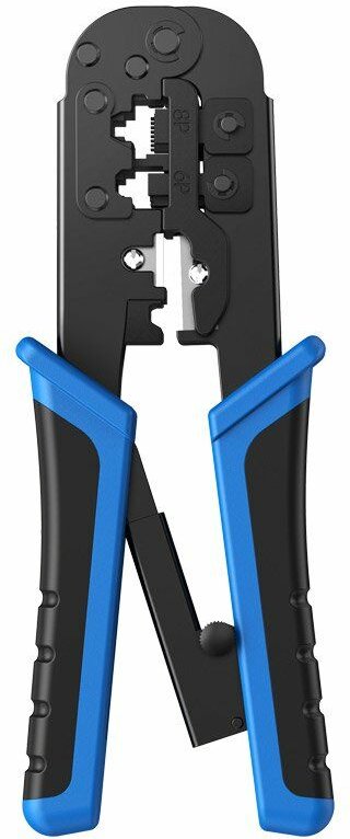 Ugreen - Multifunktionsklemme Drahtschneider Netzwerk Reparaturwerkzeuge RJ45 8P8C RJ11 6P2C Werkzeug Ethernet in Blau