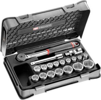 Ratsche + Steckschlüssel 1/2 Facom S.161-2P6PB