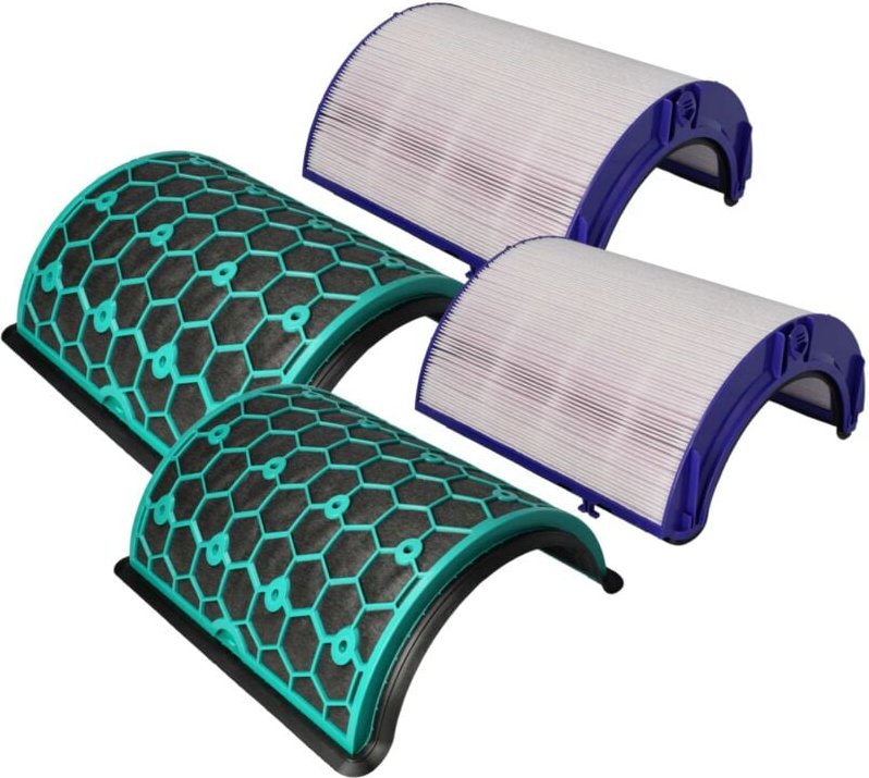 2-teiliges Filter-Set kompatibel mit Dyson Humidify + Cool PH3A Luftreiniger - HEPA-Filter, Aktivkohlefilter - Vhbw
