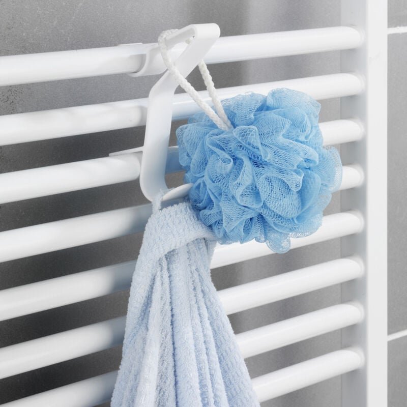Wenko Haken für Handtuchheizkörper Polystyrol, weiß, universal Handtuchhaken