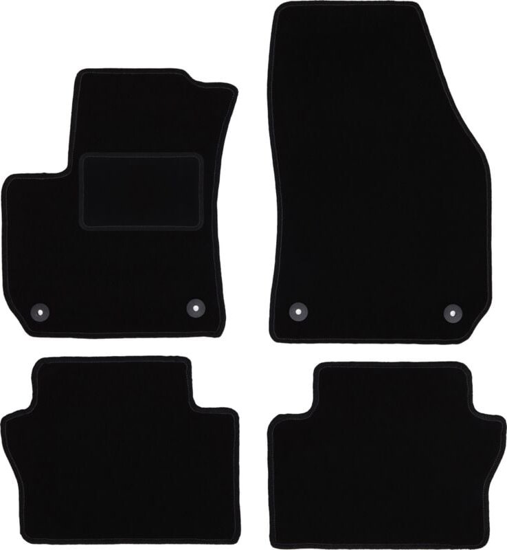 Schwarze Veloursmatten für: Opel Zafira B Minivan (2005-2014)
