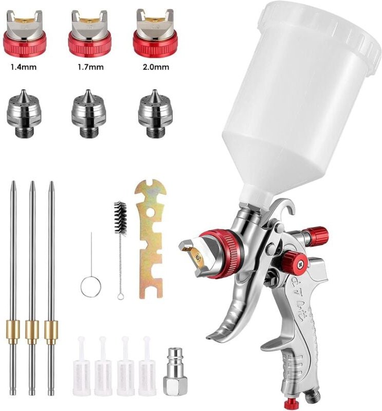 Lackierpistole mit Schwerkraftzufuhr, Luftspritzpistole, Automöbel, kleine Reparaturpistole, Lederspritzpistole, Mini-Ha...