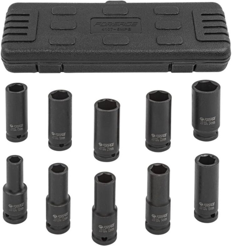 Satz langer Kraftsteckschlüssel 1/2"" 10-24mm