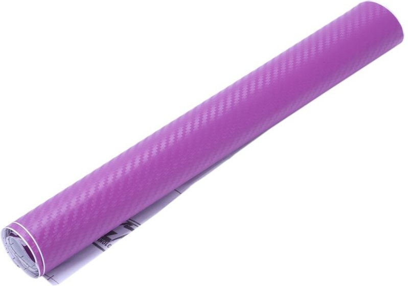 Diy 30X127 3D Kohlefaser Aufkleber Vinyl Film Wrap Roll Adhesive Auto Blatt Lila