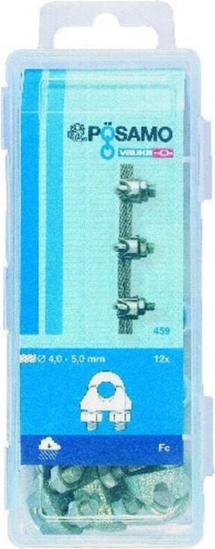 PÖSAMO Drahtseilkl.ehem.DIN 741 Zn 5mm/M5 3/16" a12Stk SB