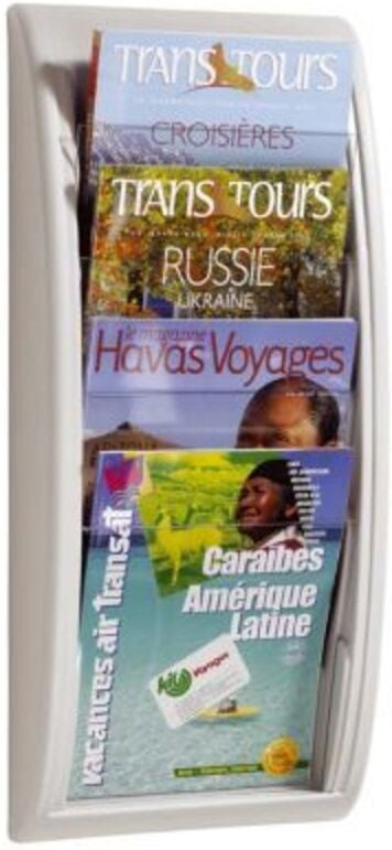 Paperflow Prospekthalter Quick Blick 4061.02 4Fächer grau