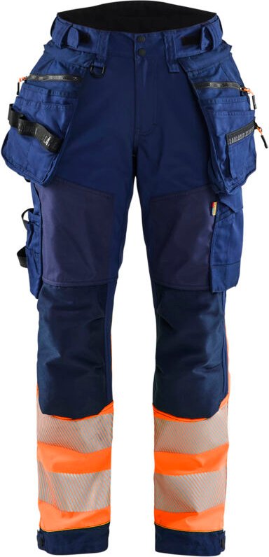 Softshell-Hose Hochsichtbarkeit Klasse 1 Damen 7114 - Marine/Orange XL - DE(46) - SE(C44) - Normen