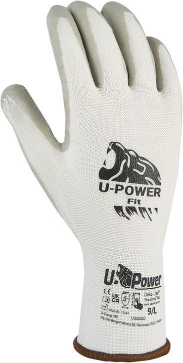 U-Power Fit Arbeitshandschuhe - 7 (S) - Weiß