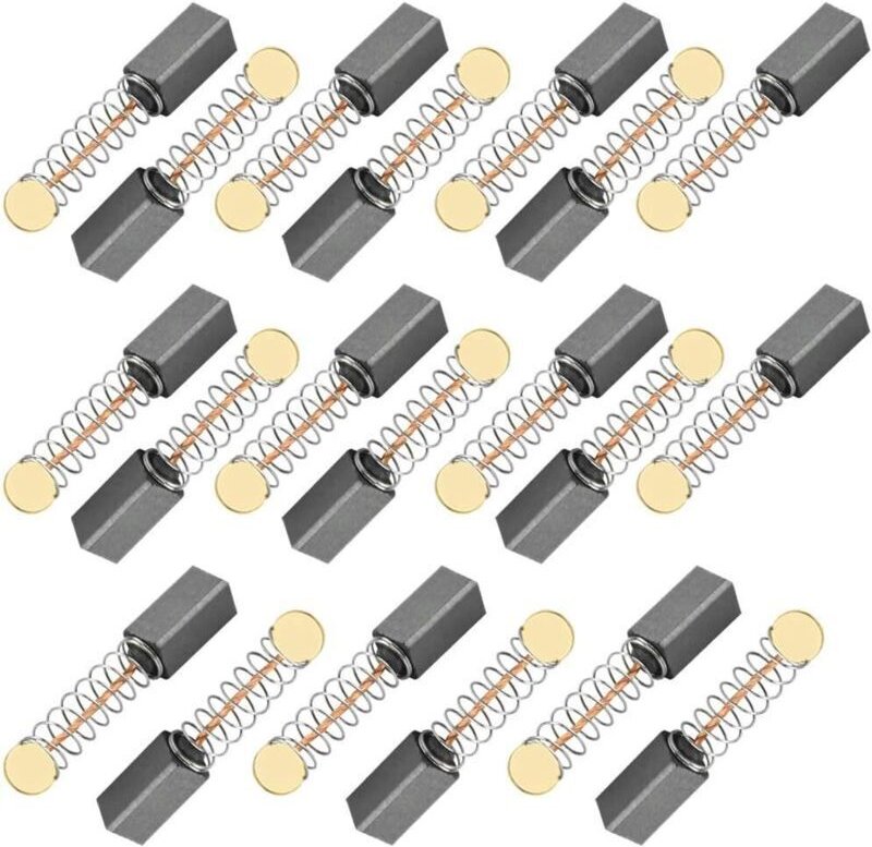 20 paia di spazzole di carbone 5x5x13 mm per seghe circolari, trapani rotanti, aspirapolveri, motociclette, utensili ele...