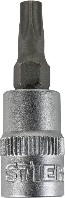 STIER Torx-Bit-Steckschlüsseleinsatz 1/4" mit Bohrung, TX 25