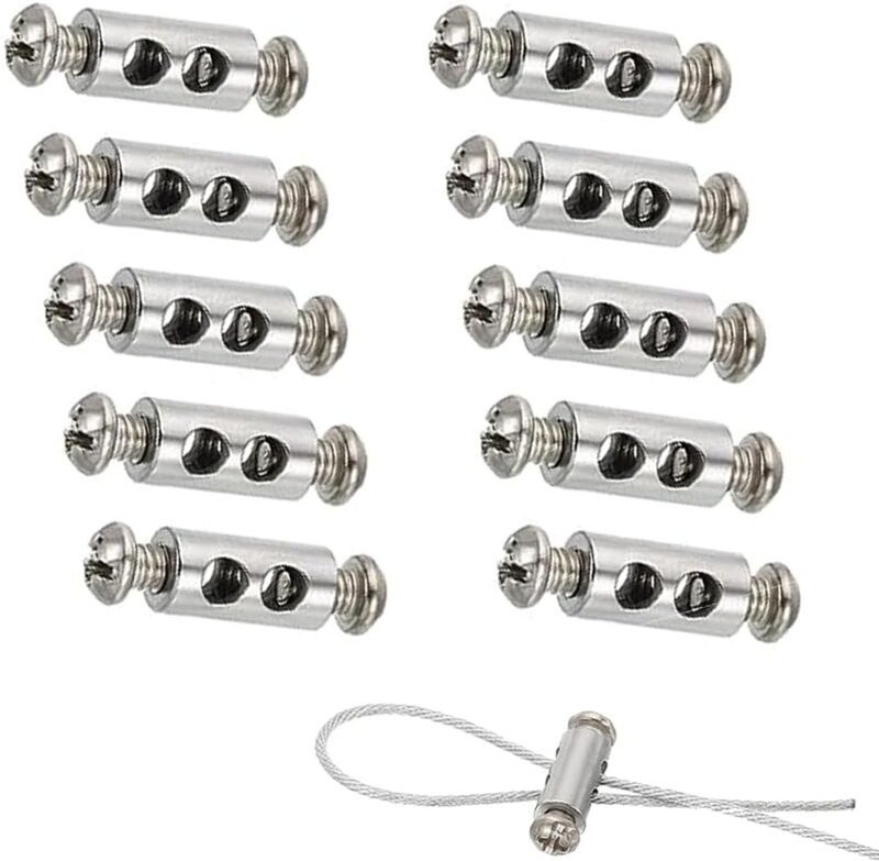 Sollbry - 10 Stück Kabelbinder mit Schraubklemmenkappe, Kabelbinder für Kabel und Drähte mit 1–2 mm Durchmesser, doppels...