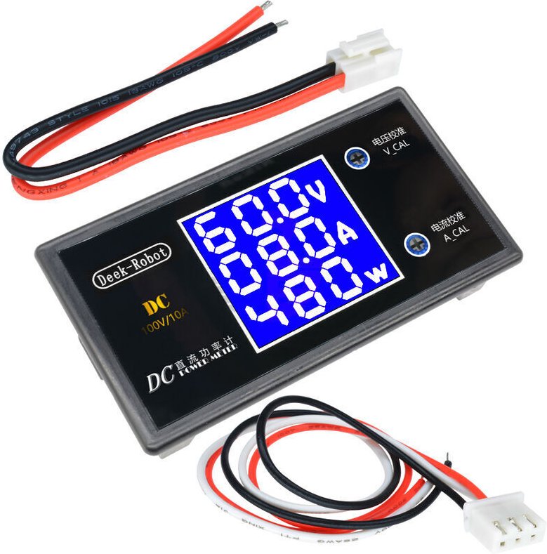 KZQ - dc 0-100V 10A LCD-Display Digital Voltmeter Amperemeter Wattmeter Spannung Strom Meter Volt Detector Tester 12V 24...