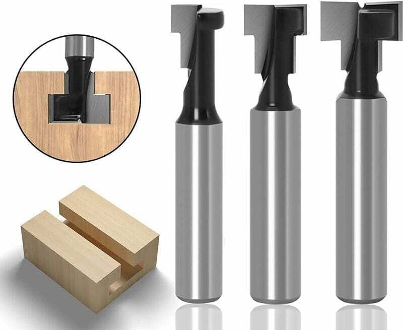 T-Nut-Fräser, Fräser-Klingenschaft mit Klinge, Holzbearbeitungsfräser, T-Nut-Fräser, T-Nut-Holzbearbeitung (8 mm)